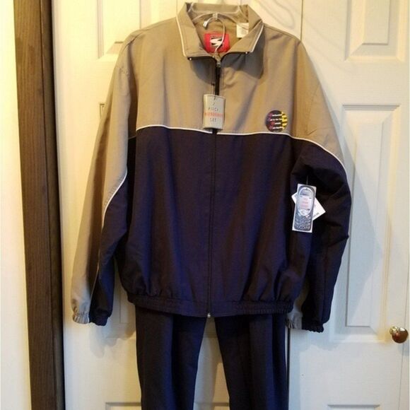 🎁Simply For Sports Men's Tan & Navy Tracksuit/Jogger - Picture 2 of 6